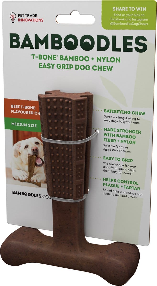 Bamboodles kauwbot voor de hond - maat L - rund