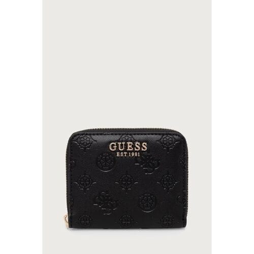 GUESS portemonnee Carmella SLG Small Zip Around Wallet Black Logo zwart
