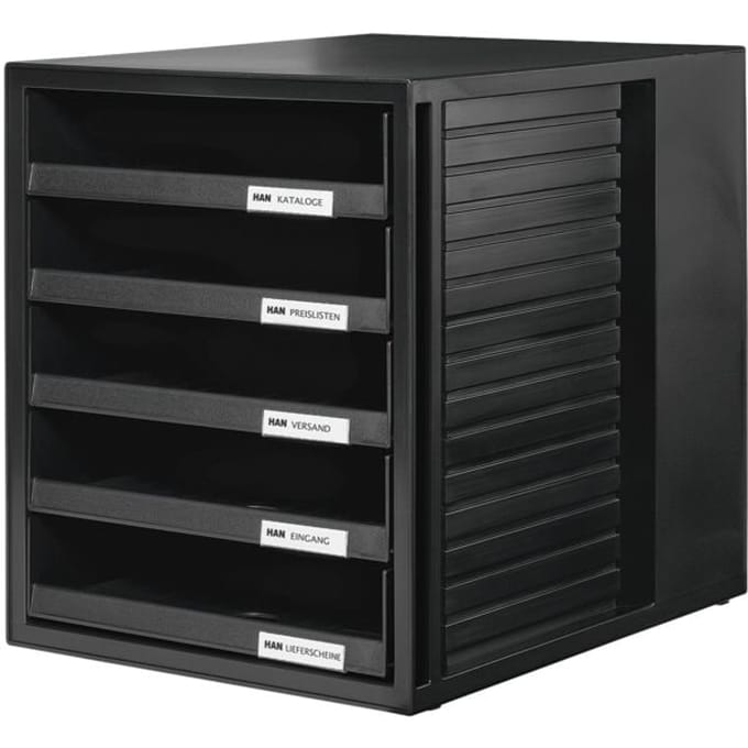 HAN HAN - Schubladenschrank - 5 Schubfächer - für C4 1401-13 Ladebox DIN A4