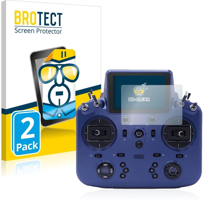BROTECT - Screenprotector voor FrSky Tandem X18 - Folie Beschermfolie transparant 2 Stuks