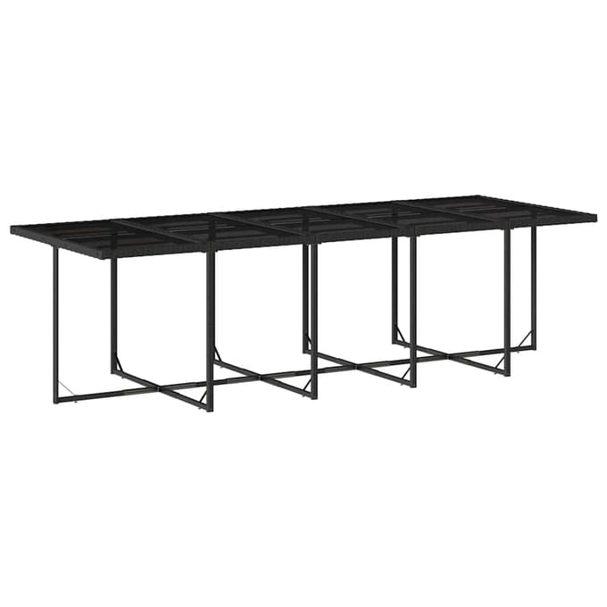 vidaXL - 11-delige - Tuinset - met - kussens - poly - rattan - zwart