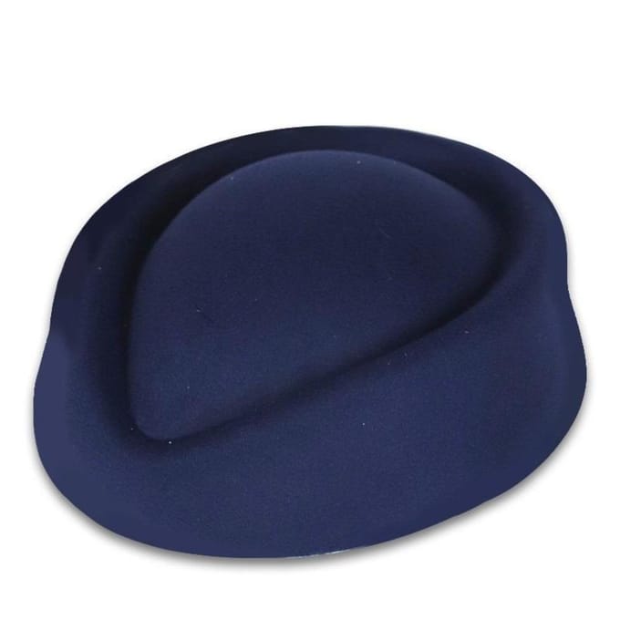 Mode Britse Retro Tophoeden Formele Effen Stewardessenhut Concaaf Bovenkant Pillbox Hoed Dames Hoofddeksels black