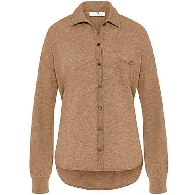 Tricot-overhemd Van Peter Hahn bruin