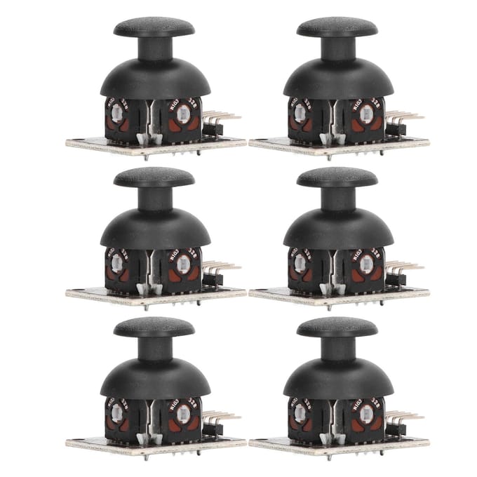 Kit de remplacement de 6 modules de contrôleur de jeu à double axe XY pour capteur de joystick KY‑023 black