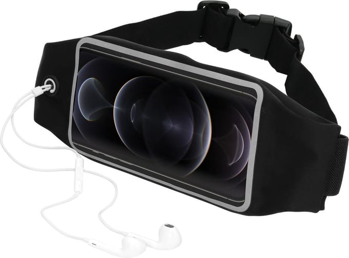 Mobiparts Comfort Fit Sport Belt geschikt voor Apple iPhone 12 Pro Max - Zwart