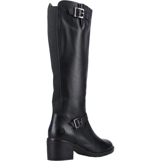 Hush Puppies Heidi Leder Vrouwen Zwart Leder Laarzen