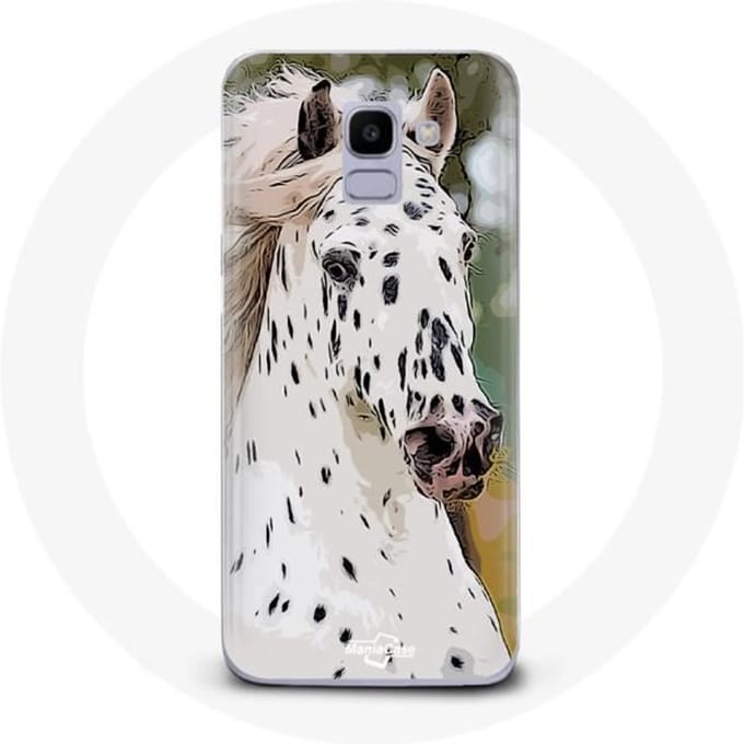 Hoesje voor Samsung Galaxy A8 2018 Appaloosa Wit Paard