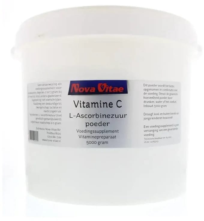 Nova Vitae - Vitamine C - Ascorbinezuur - Poeder - 5000 gram