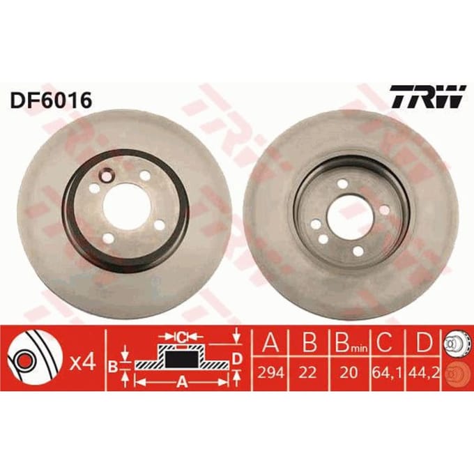 Remschijf TRW DF6016