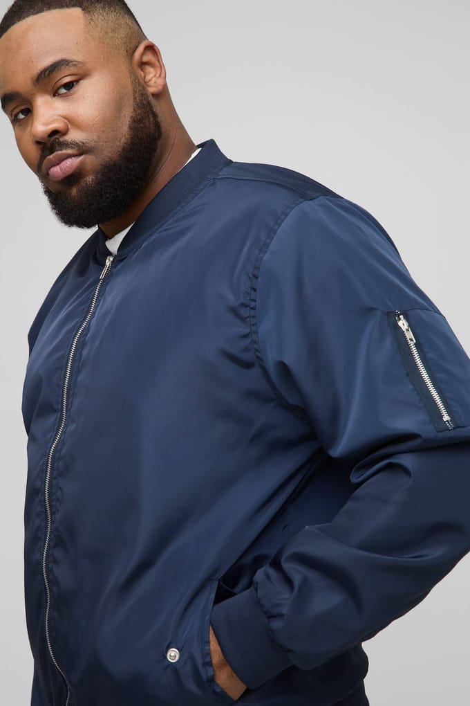 Plus Lightweight Ma1 Overgesizeerde Bomberjack | Navy | Size 2XL