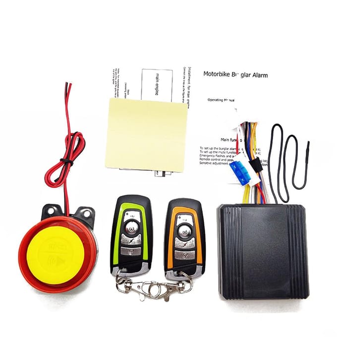 Universeel alarmsysteem voor motorfietsen 12V Alarmsysteem 1 beige