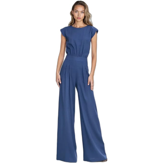 Vrouwen jumpsuit van rayon met pijpen Nife