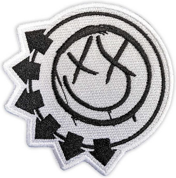 Blink-182 - Black Six-Arrow Smile Patch - Wit