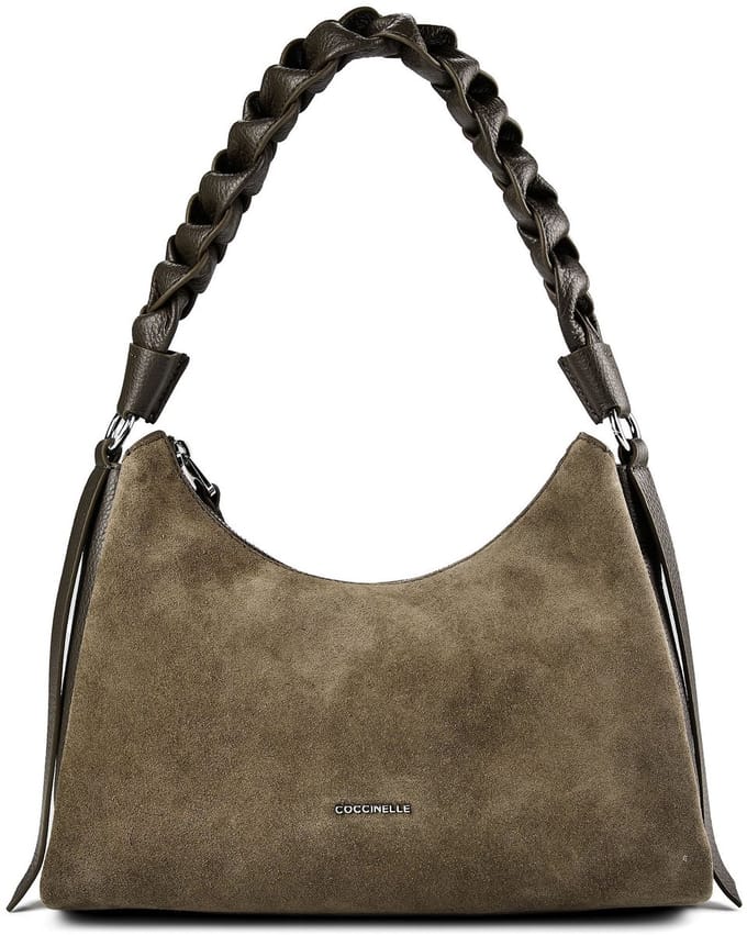 Coccinelle Boheme Suede Bimaterial - Schoudertas 30 cm (fango/fango)