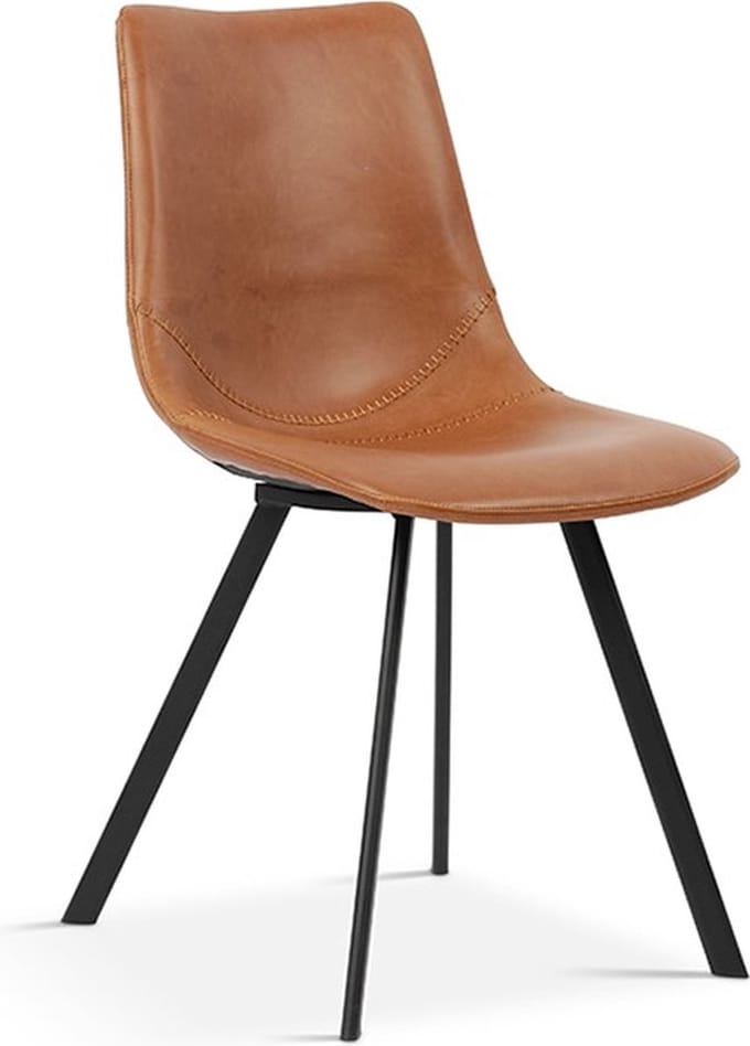 Interiax Eetkamerstoel Cilou PU Cognac