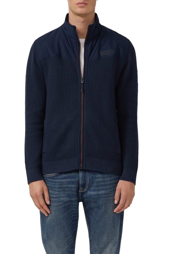 s.Oliver  Cardigan Marine Größe: L | Leichte Jacken Outlet | Herren