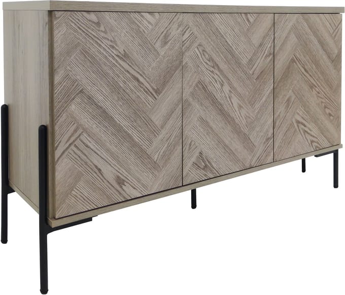 Charlene-Dressoir - 3-Deurs - Naturel Visgraat