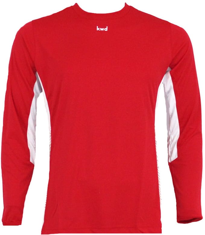 KWD - Sportshirt Solar lm - Maat 164/S - Rood/wit