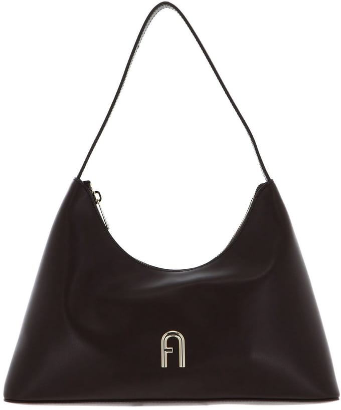 FURLA Leren schoudertas avondtas Diamante Mini Shoulder Bag Espresso donkerbruin