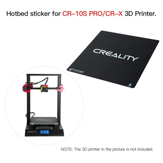 Origineel Creality 3D Verwarmd Bed Stickervel Bouwoppervlak Hoge Temperatuurbestendig Black black