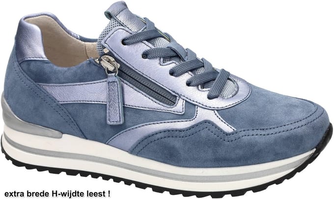 Gabor -Dames - blauw licht - sneakers - maat 39