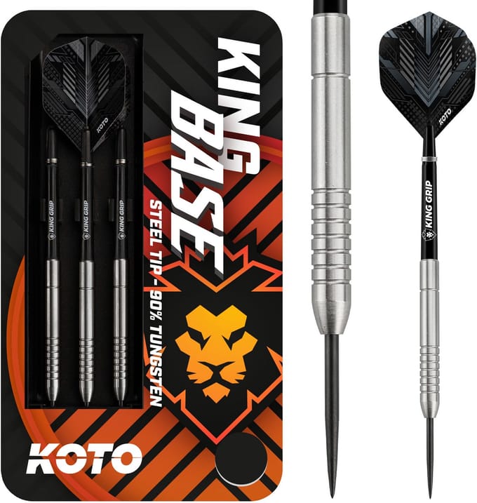 KOTO - King Base 90% Darts 25G - Zilver - Stevige Ringgrip
