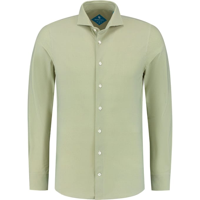 District Indigo Overhemd Performance Print Green (7.21.025.770 - 374)