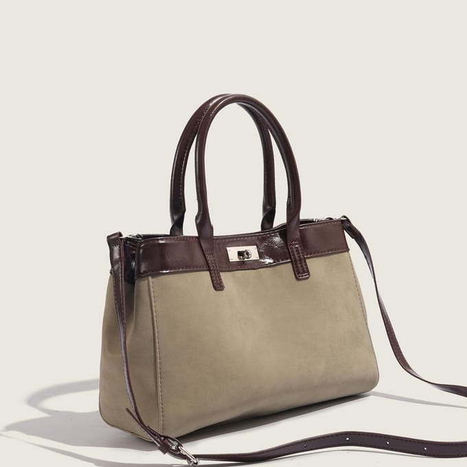 Niche Handbagage Tas Vrouw Herfst Mode Vintage Patchwork Pendeltas Enkele Schouder Crossbody Tas Vrouw white