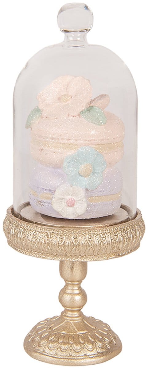 Clayre & Eef Decoratie Beeld Macarons Ø 7x17 cm Goudkleurig Kunststof