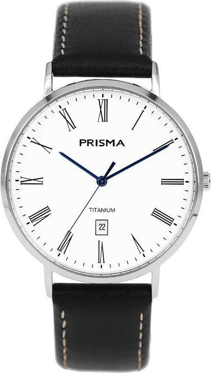 Prisma Titanium P.1485 Tailor herenhorloge leer zwart