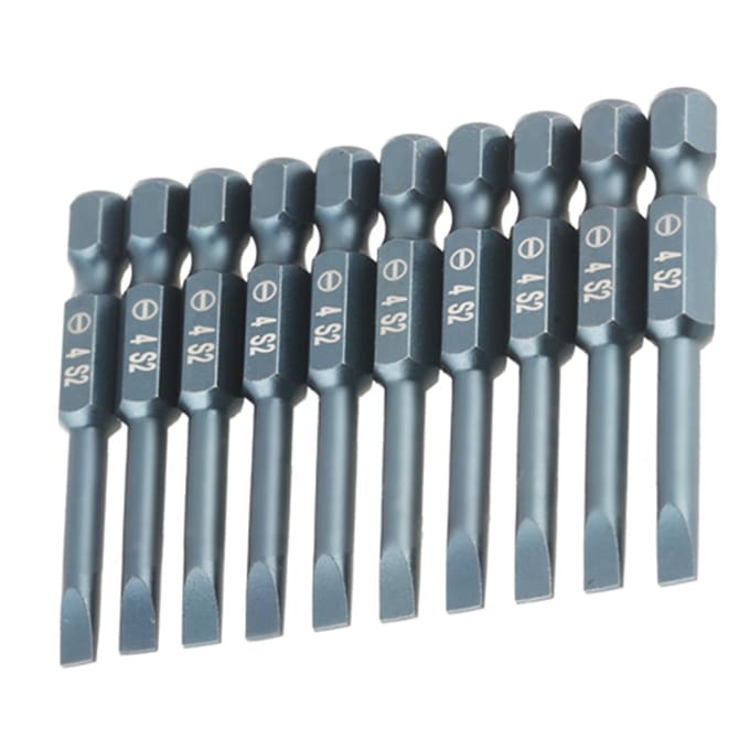 10 stuks 14 inch zeskant schacht 50mm S2 legerstaal sleufschroevendraaier bits set H6.3*50*SL4mm