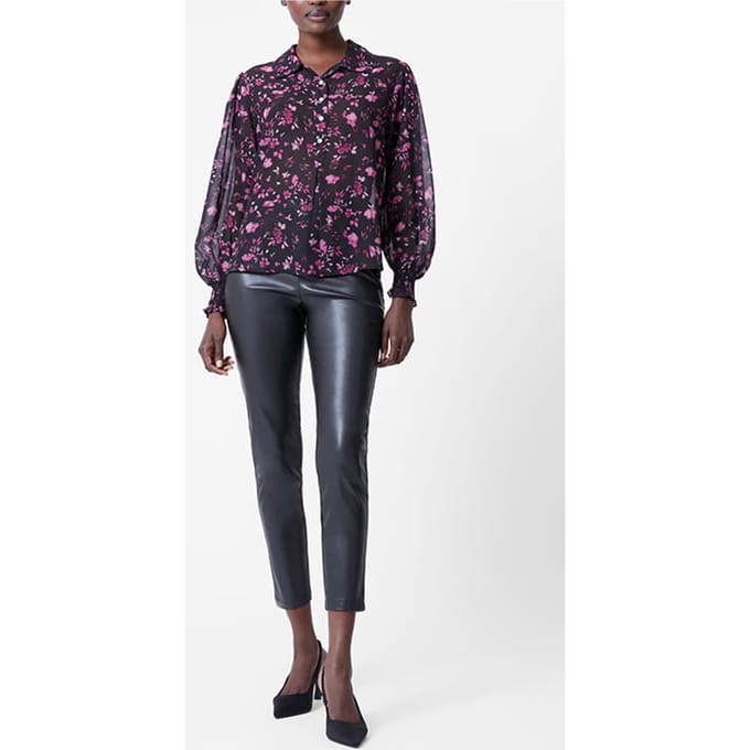 French Connection Aden Ruched Cuff Top Black Taglia: 8 | Magliette intime Outlet | Donna | Nero
