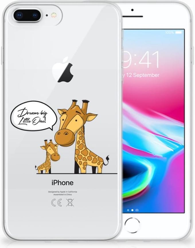Apple iPhone 7 Plus | 8 Plus Telefoonhoesje met Naam Giraffe