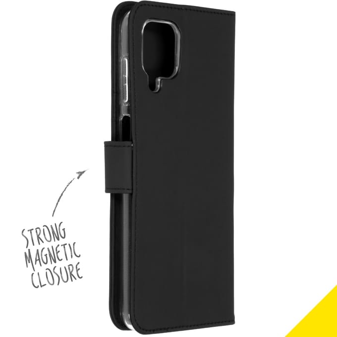 Accezz Hoesje - Geschikt voor Samsung Galaxy A12 - Wallet Softcase Bookcase - Zwart