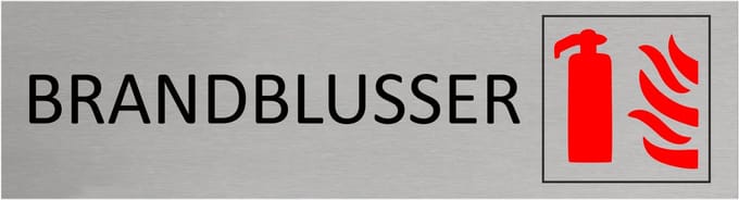 CombiCraft Aluminium deurbordje Brandblusser 165x45mm - per stuk