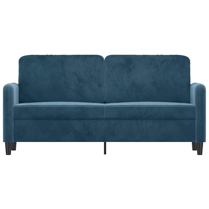 vidaXL - Tweezitsbank - 140 - cm - fluweel - blauw