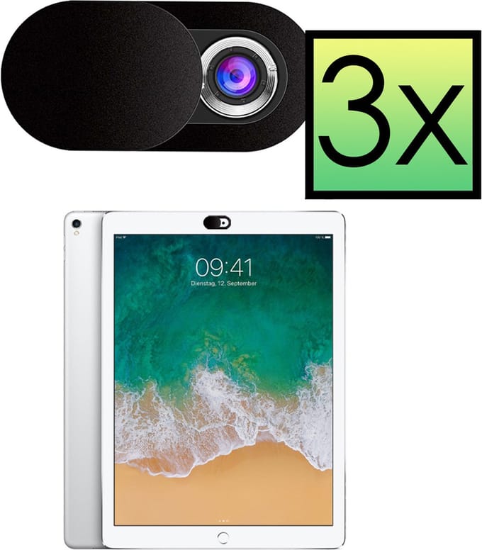 Webcam Cover Zwart Privacy Universeel Schuifje Privacy Bescherming - 3x