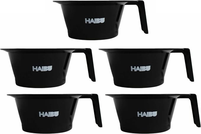 Haibu Essentials Verfbakje – Antislip Bodem – Met Handvat – Haarverf Bakje- 5 Stuks