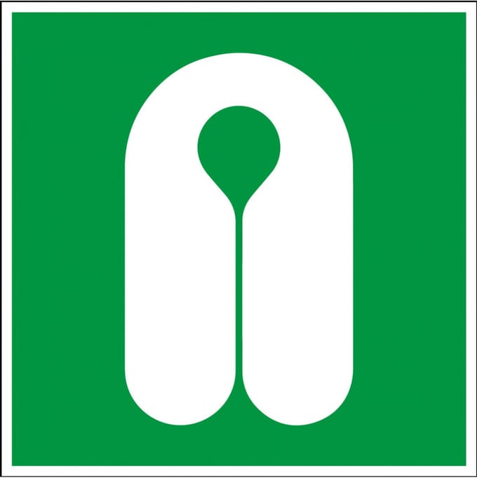 Reddingsvest sticker - ISO 7010 - E044 100 x 100 mm