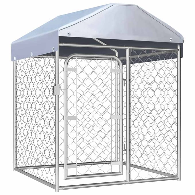 vidaXL - Hondenkennel - voor - buiten - met - dak - 100x100x125 - cm