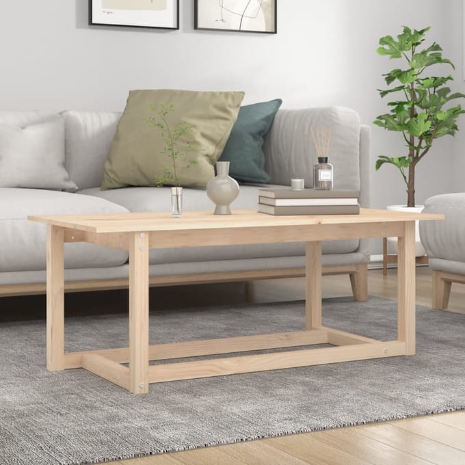 vidaXL - Salontafel - 110x55x45 - cm - massief - grenenhout