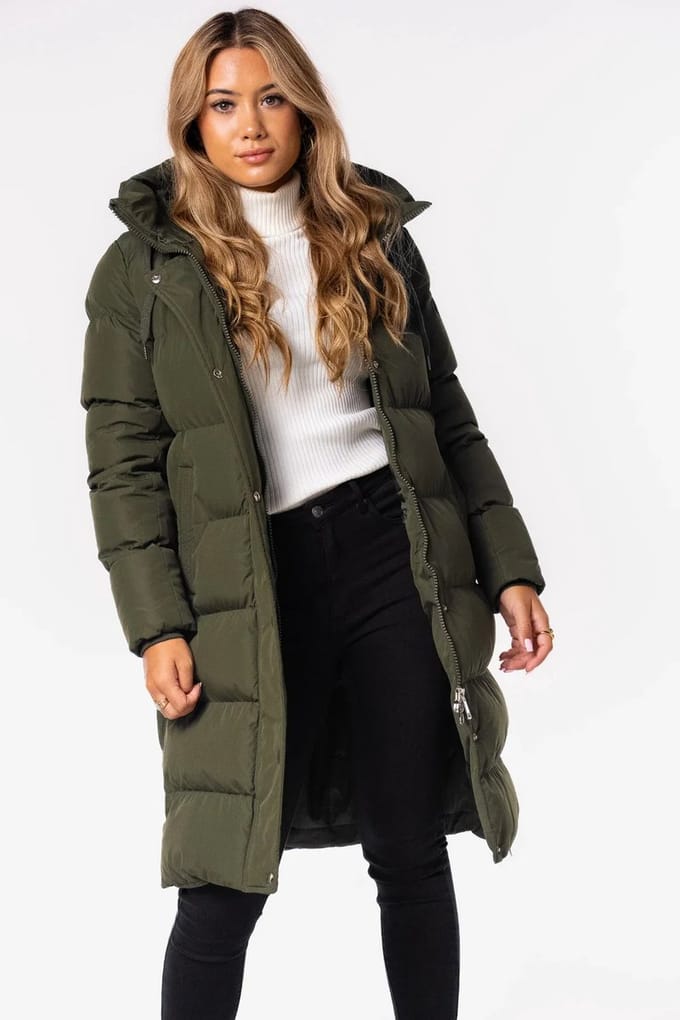 Getdrezzed Winterjas - Maat: M - winterjas medium kaki