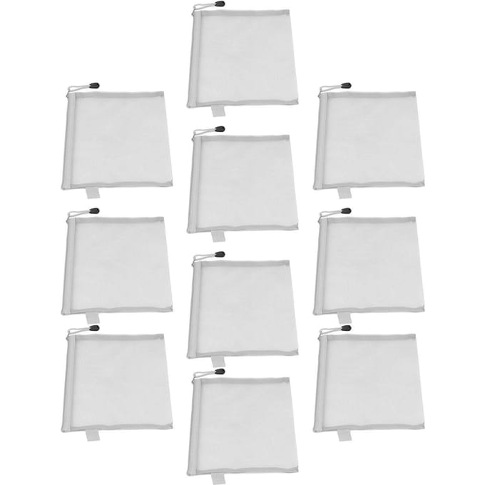 10PCS Pochette à documents zippée Imperméable Résistante à la déchirure Format papier A5 Sac organisateur de documents Grey