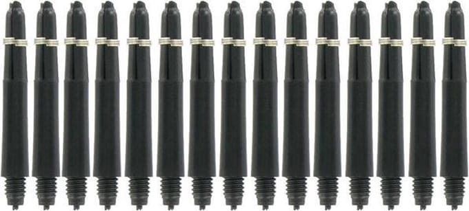 BULL'S Nylon shaft kort + Ring - Zwart (5 stuks)