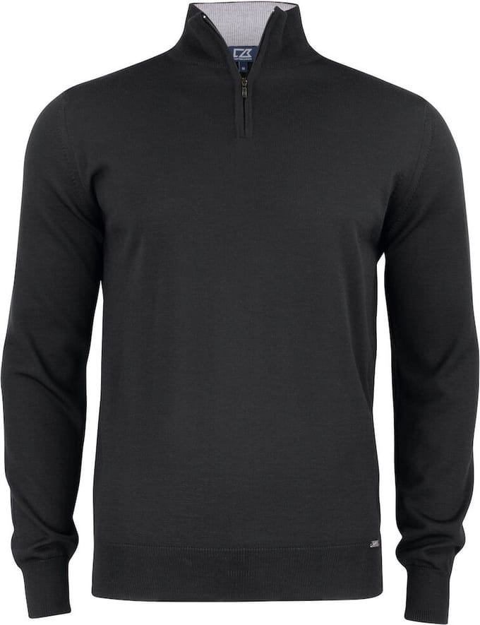 Cutter & Buck Everett HZ Sweater Heren 355420 - Zwart - L
