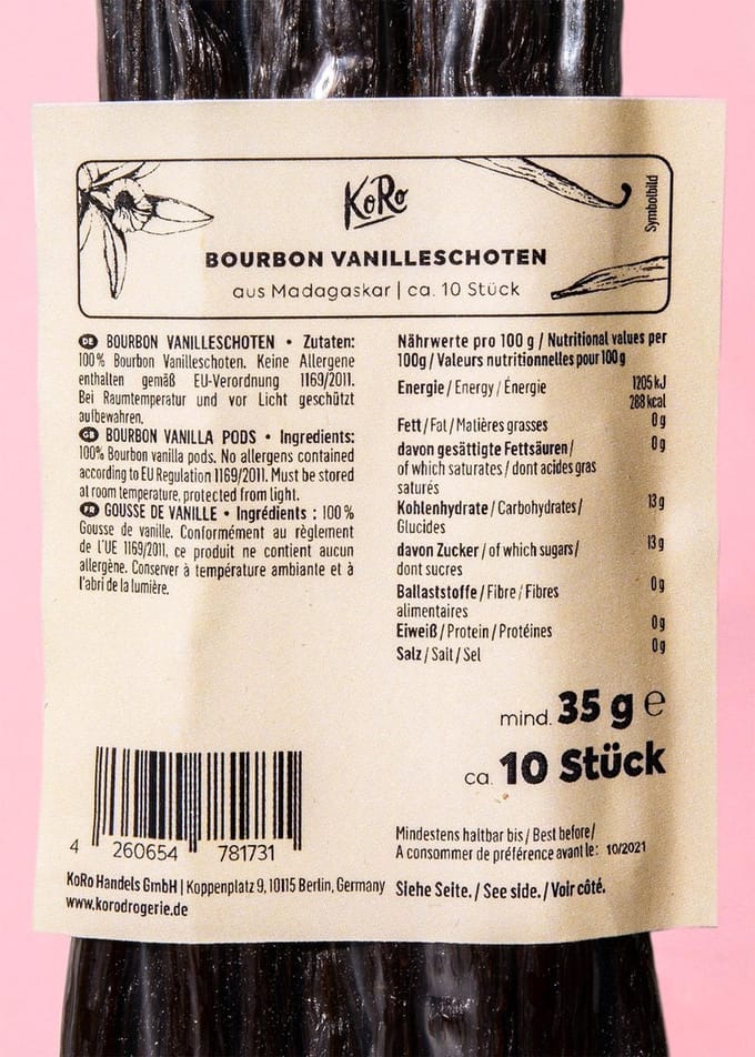 KoRo | Bourbon-vanillestokjes 35 g