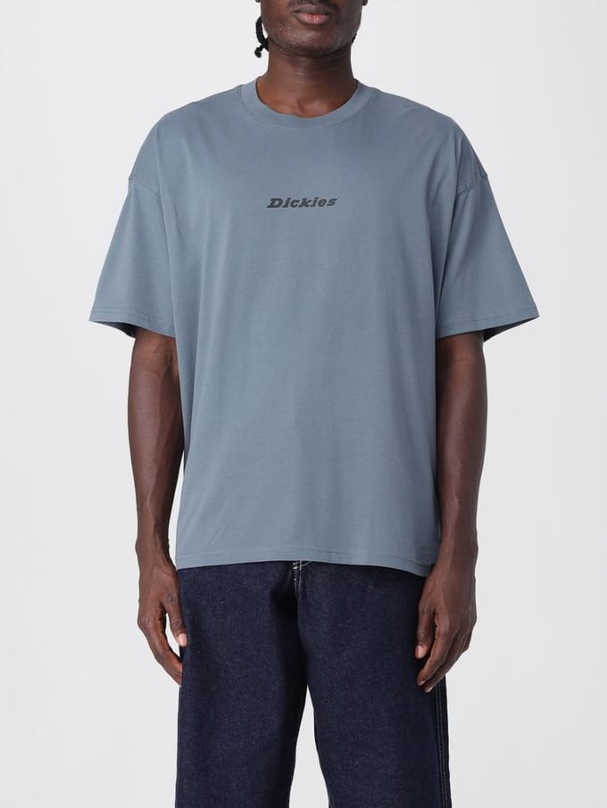 Relaxed Fit Short Sleeve Tee Casual Solid Everyday Wear - Blue