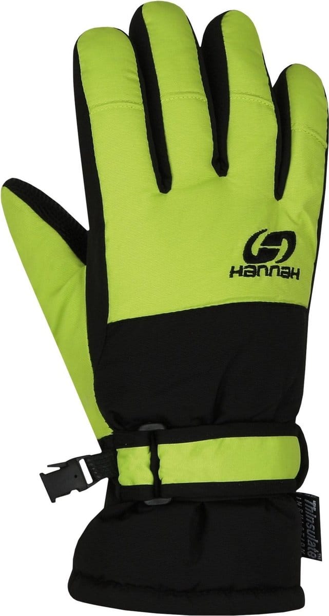 Hannah Handschoenen Mojo Junior Polyester Zwart/lichtgroen Mt 14