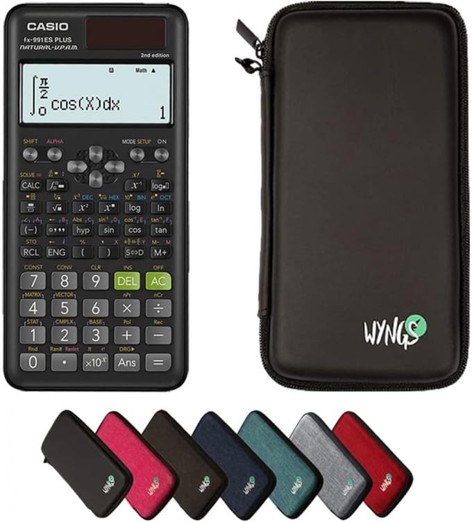 Beschermhoes voor Casio fx-991ES Plus 2nd edition rekenmachine - Zwart