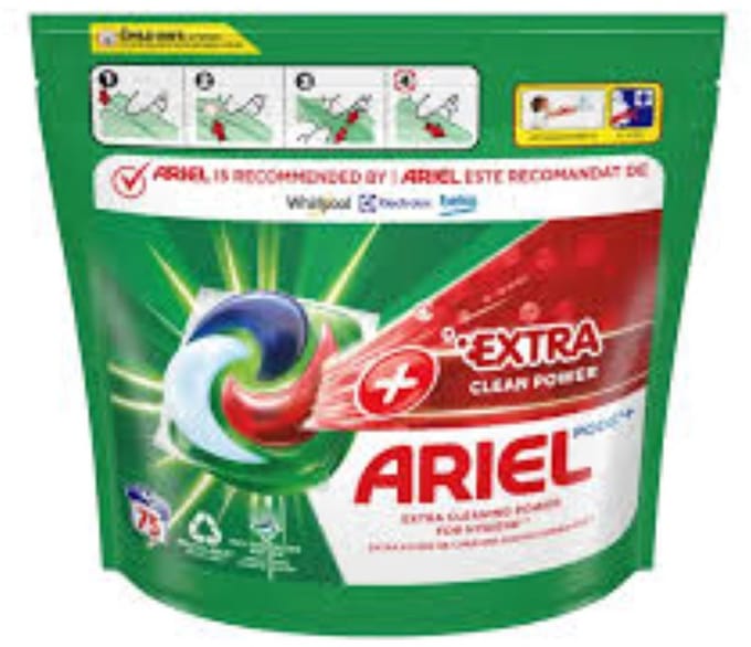 Ariel All in 1 Pods Extra Clean Power 75 Stuks (+Ultra Vlek Verwijderaar)